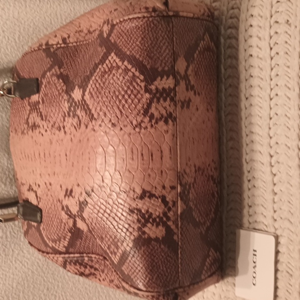 Coach Python Leather Handbag - image 4
